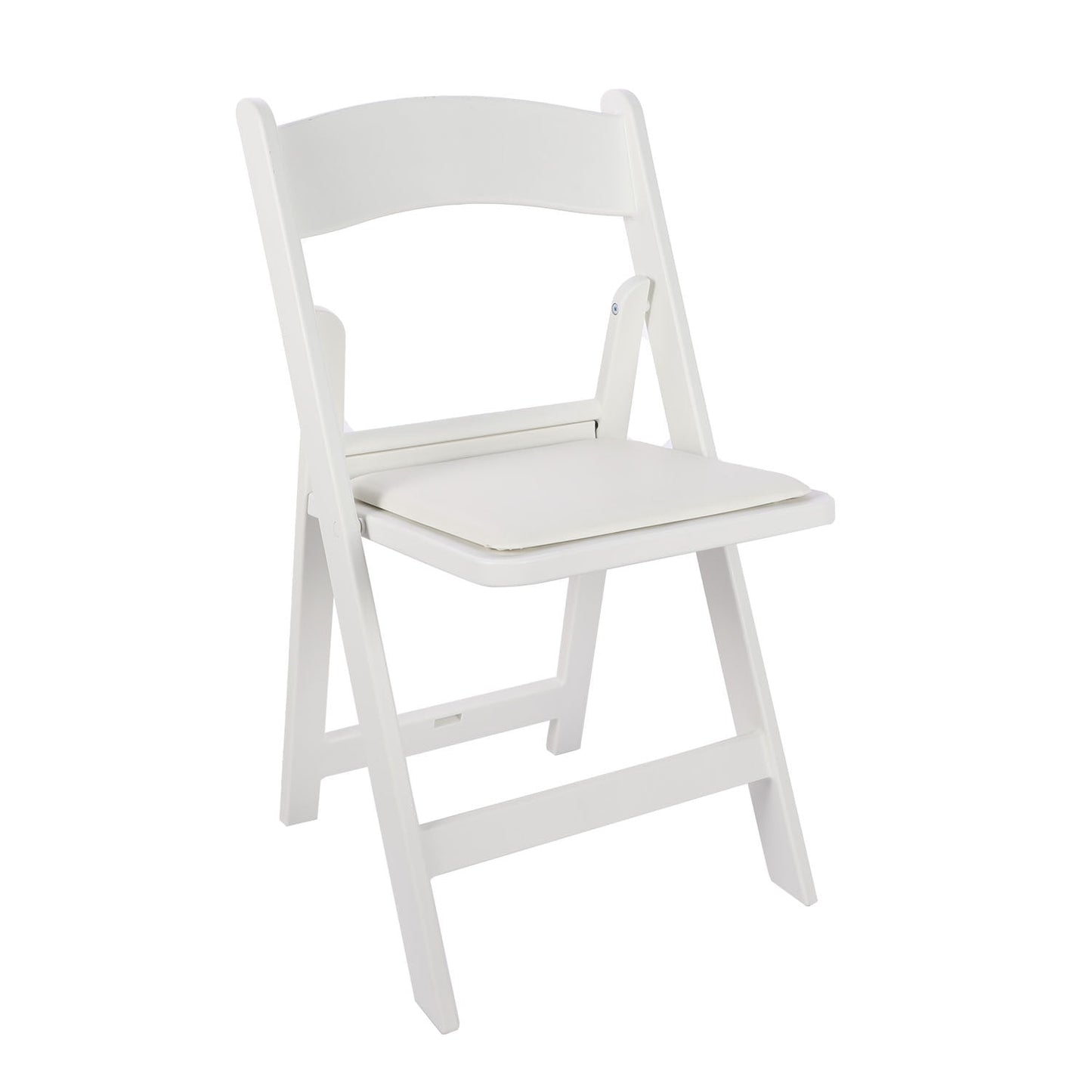 Mainstays Banquet Padded Resin Folding Chair, White