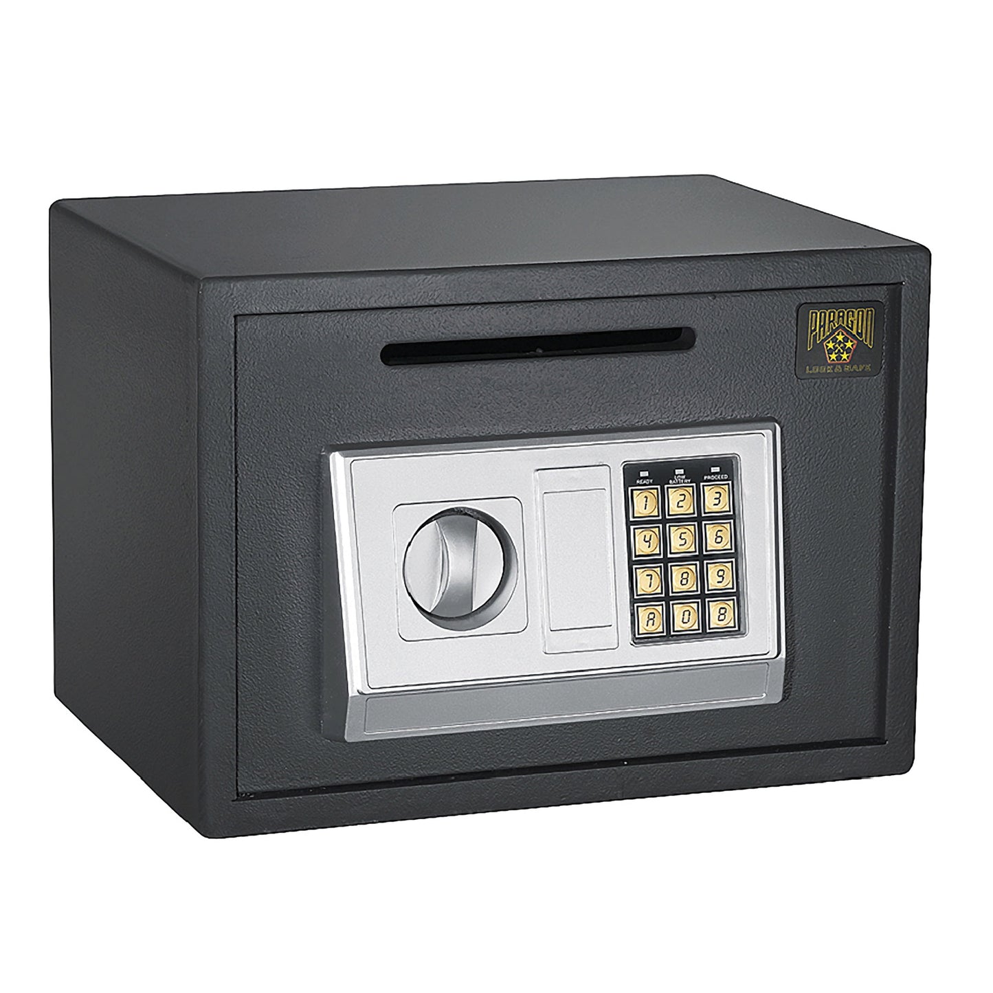 PARAGON SAFES 7878 Digital Depository Cash Drop Safe with 2 Keys â€“ Security Safe Box for Home, Office, or Business (Dark Gray)