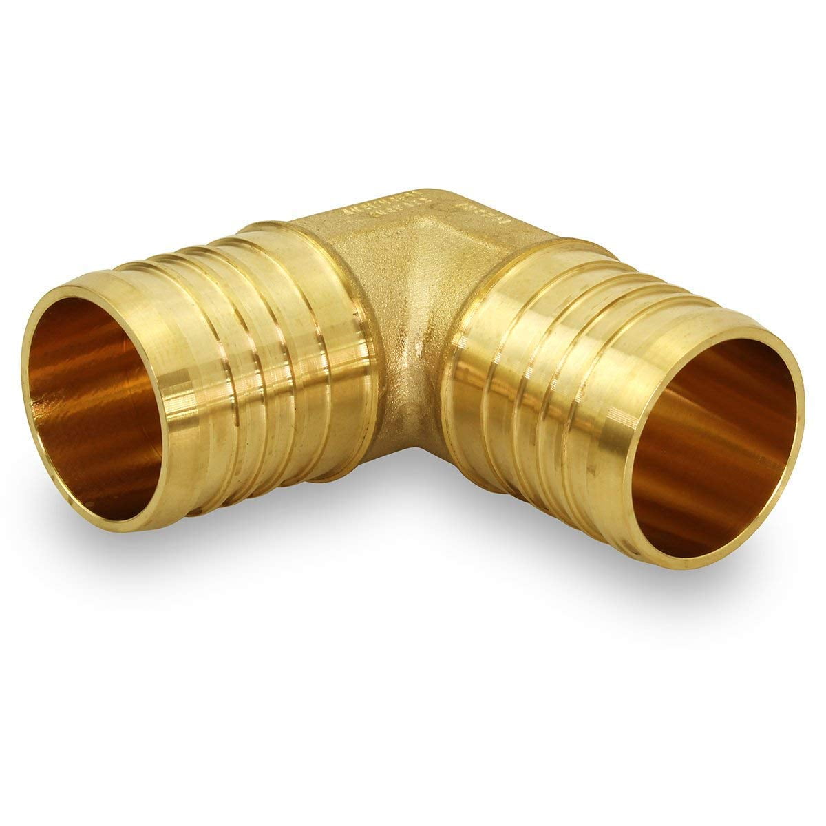 PEX X PEX 90 Degree Elbow Barb Pipe Fitting 3/8 Inch Brass (pack of 10)