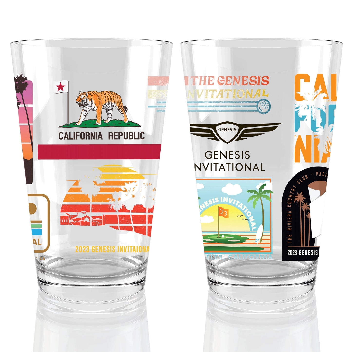 PGA Tour Genesis Invitational Tournament 16 oz. Pint Glass - Offically Licensed PGA Tour Merchandiseâ€¦