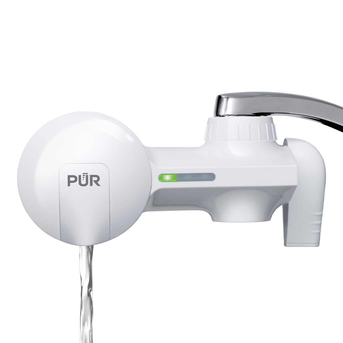 PUR Faucet Mount Water Filtration System, Horizontal, White, PFM150W