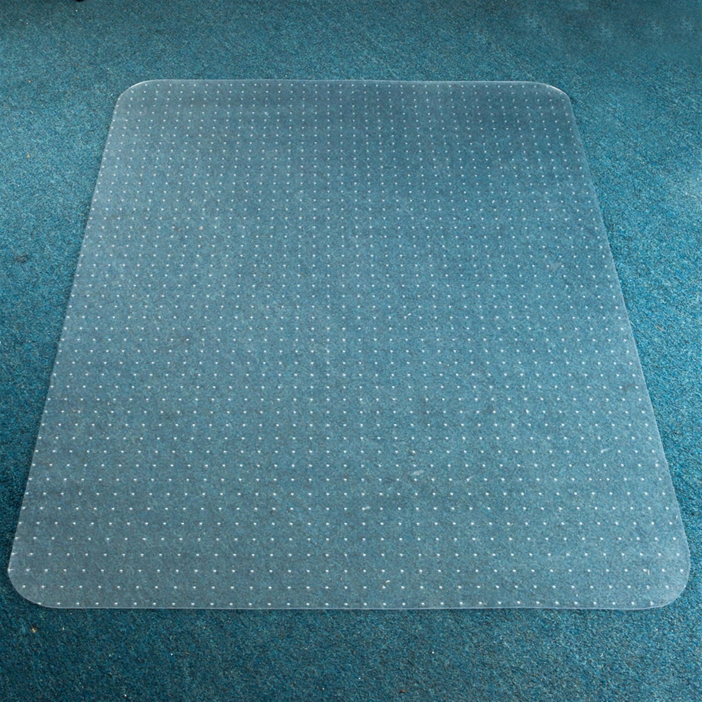 PVC Rectangle Floor Protection Mat Chair Mat with Nail Transparent