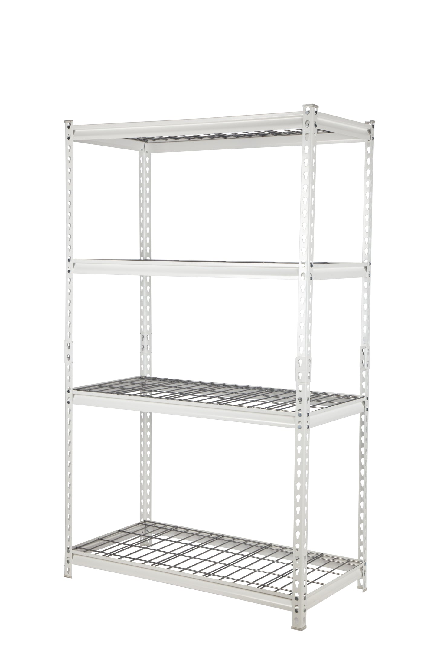 Pachira 30"W x 12"D x 60"H 4-Shelf Steel Shelving, White