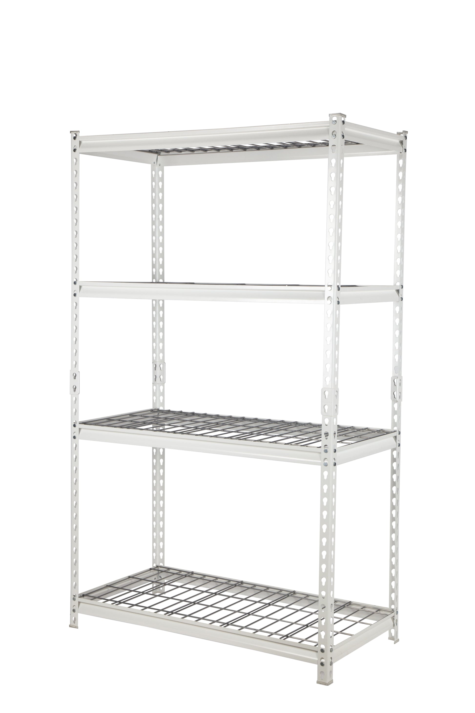 Pachira 30"W x 12"D x 60"H 4-Shelf Steel Shelving, White