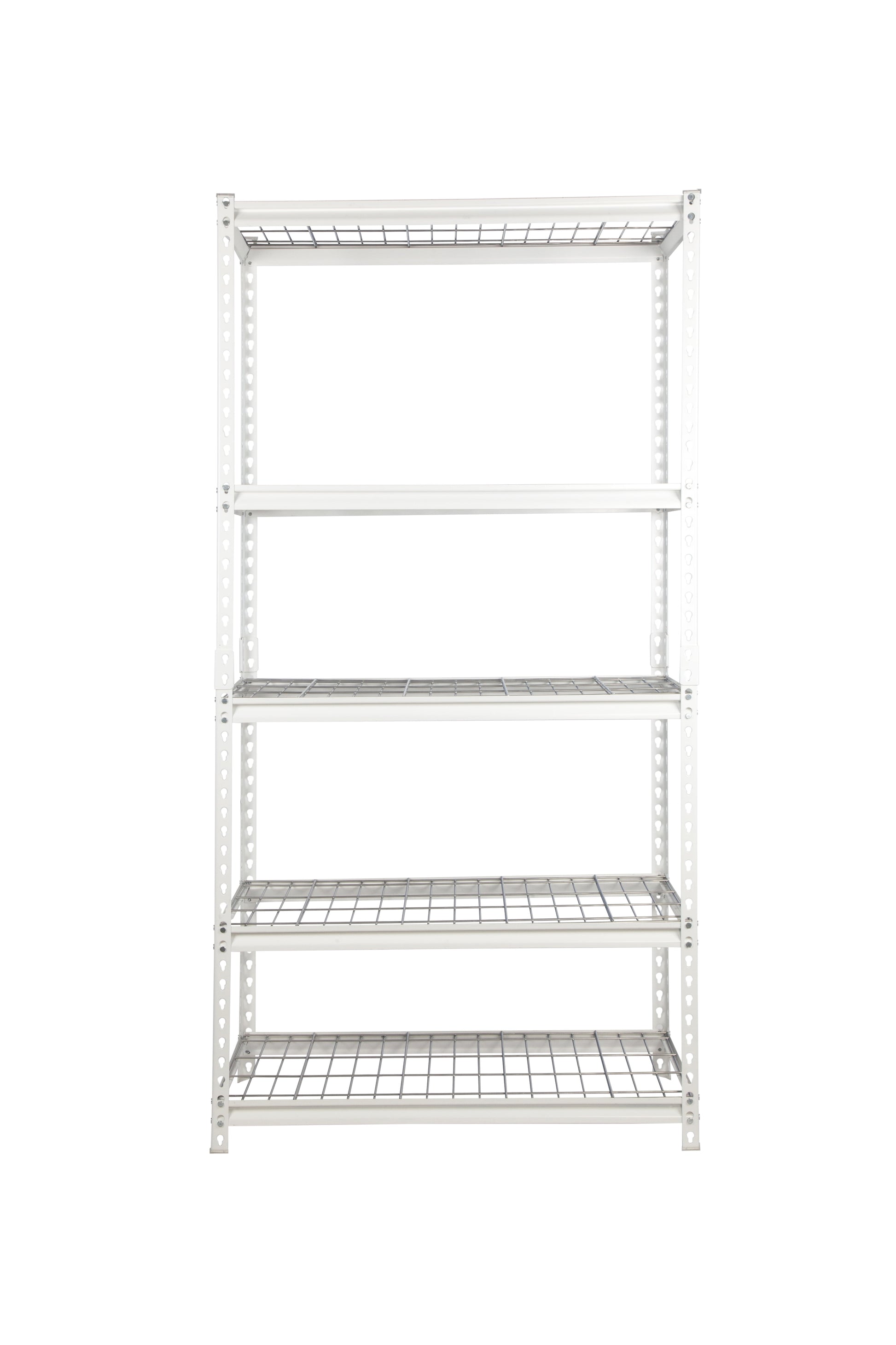Pachira 36"W x 18"D x 72"H 5-Shelf Steel Shelving, White