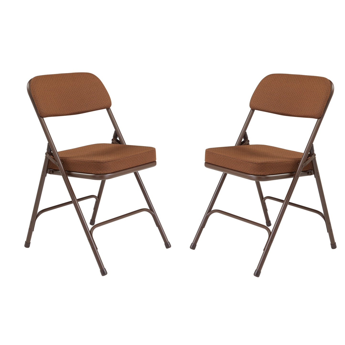 (Paquete de 2) Silla Plegable Premium de Tela Tapizada de 2" con Doble Bisagra NPS 3200 Series, Oro Antiguo