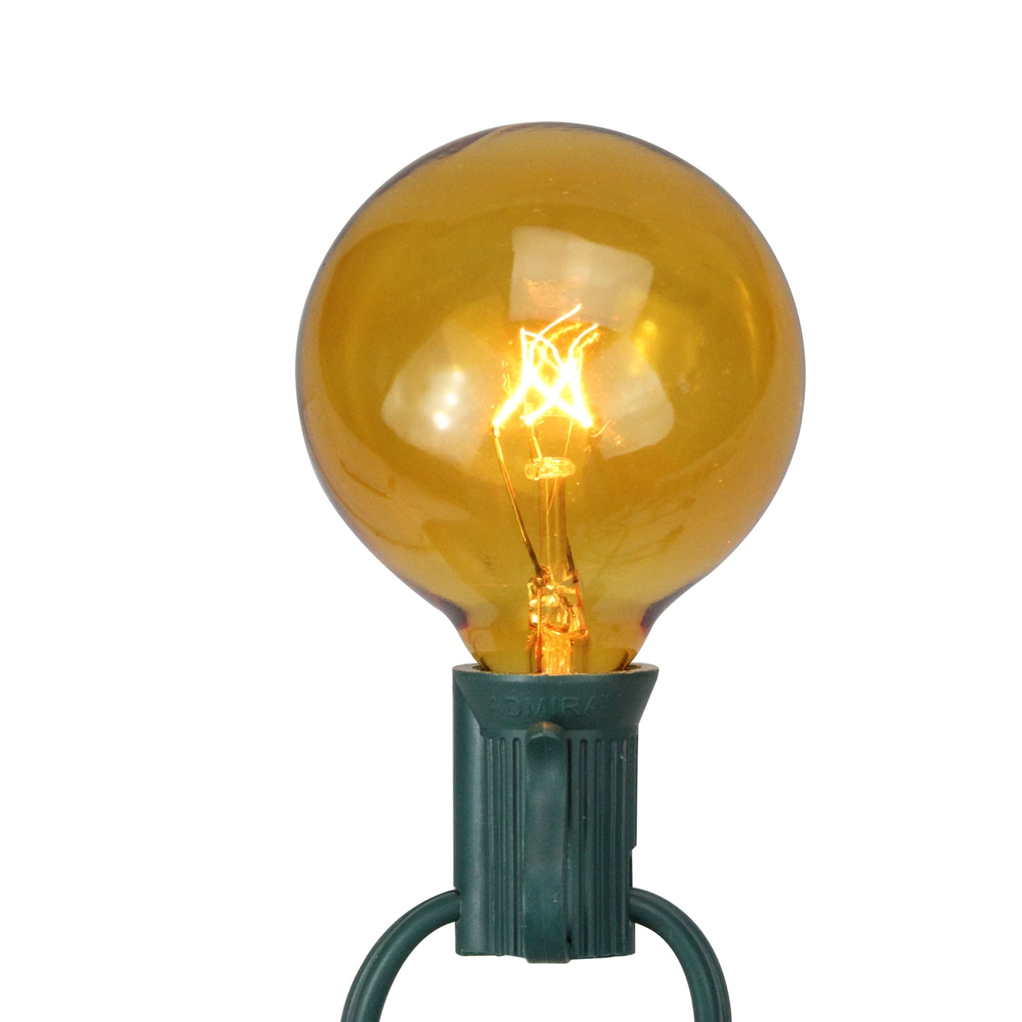 Pack of 25 Amber G50 Incandescent Christmas Replacement Bulbs