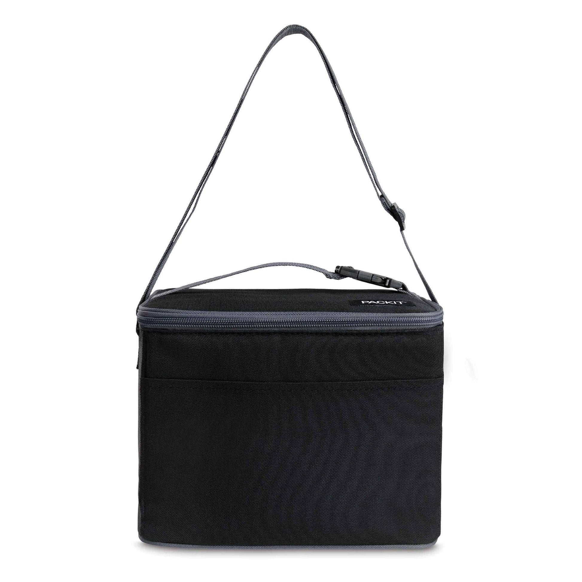 PackIt Freezable, Polycanvas Lunch Cooler with Welded Liner, 9 Can Capacity, Black, A Practical Choice for School Lunches and Activities