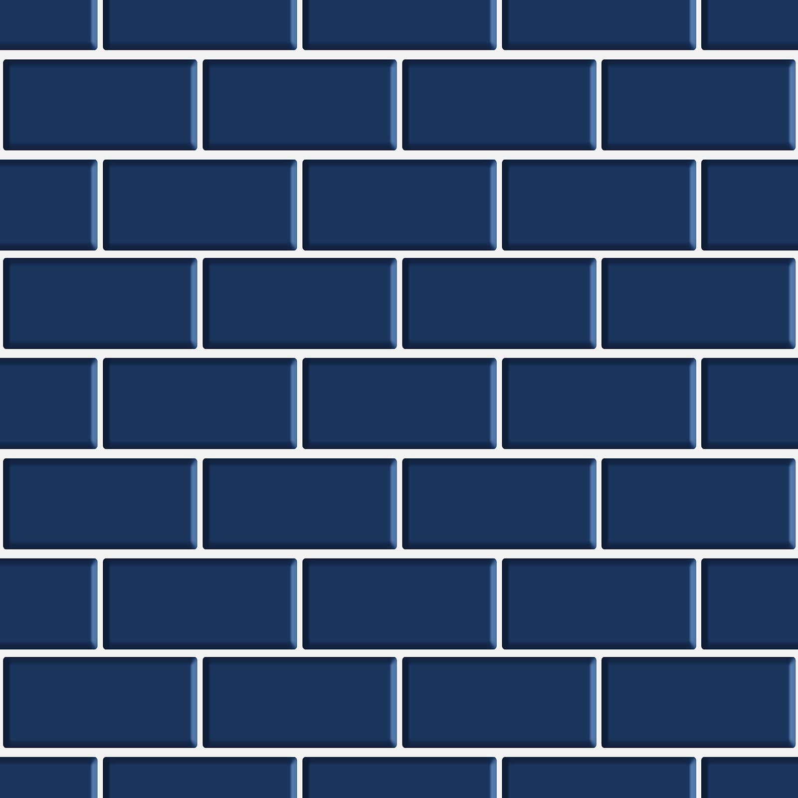 Packed Party Nod To Navy Subway Tile Peel And Stick Wallpaper, 216-in by 20.5-in, 30.75 sq. ft.