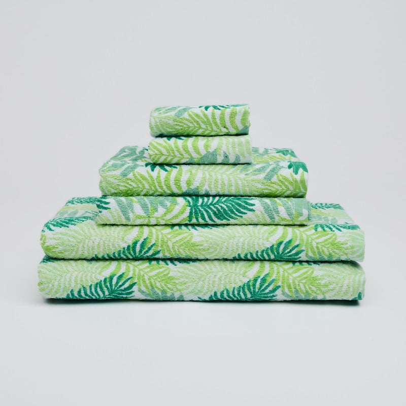 Palm Coast 6-Piece 100% Cotton Printed Towel Set