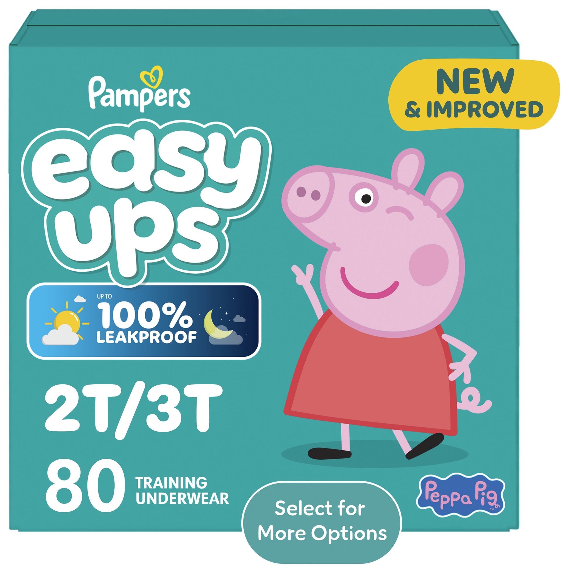 Pampers Easy Ups Training Pants Size 4 (2T3T), 80 Count (Select for More Options)