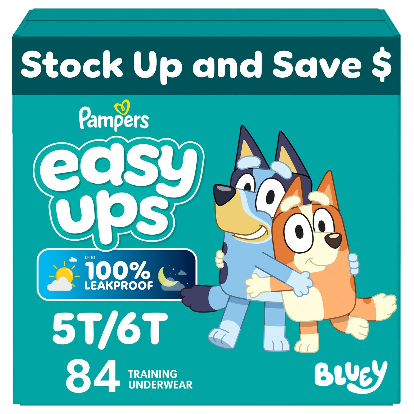 Pampers Easy Ups Bluey Potty Training Pants Size 5T-6T, 84 Count (Select for More Options)