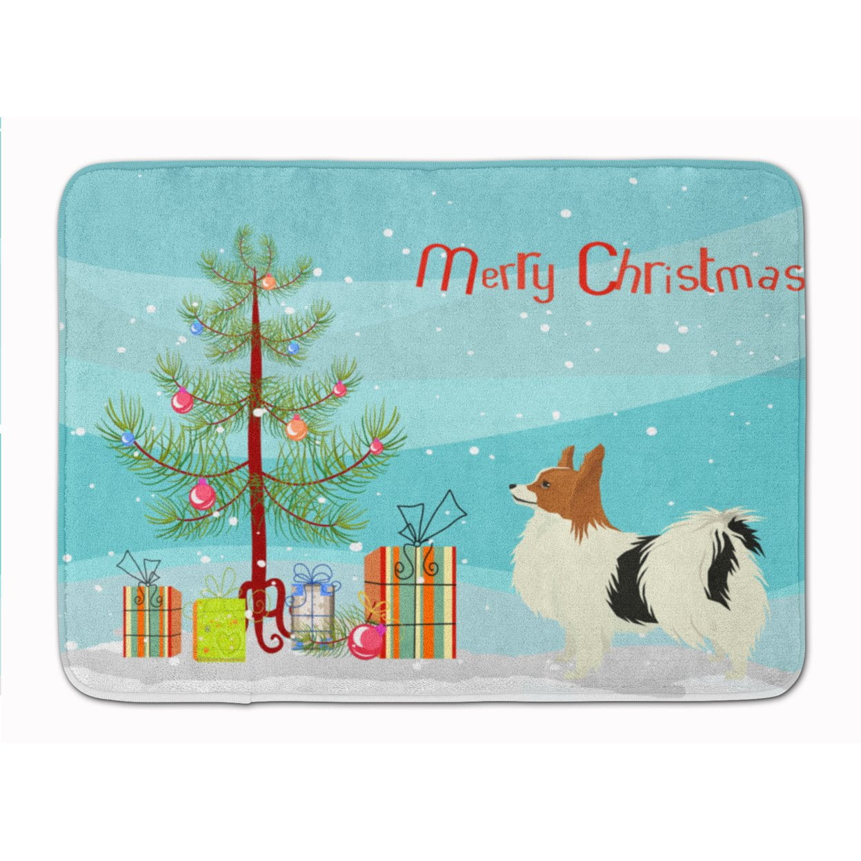 Papillon Christmas Tree Machine Washable Memory Foam Mat