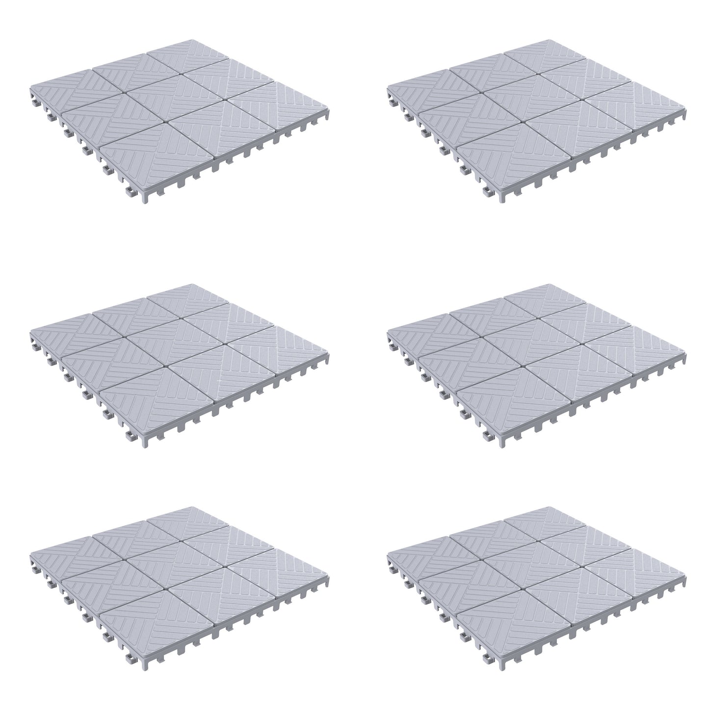 Patio and Deck Tiles 5 boxes 30 Tiles by Pure Garden (Grey)