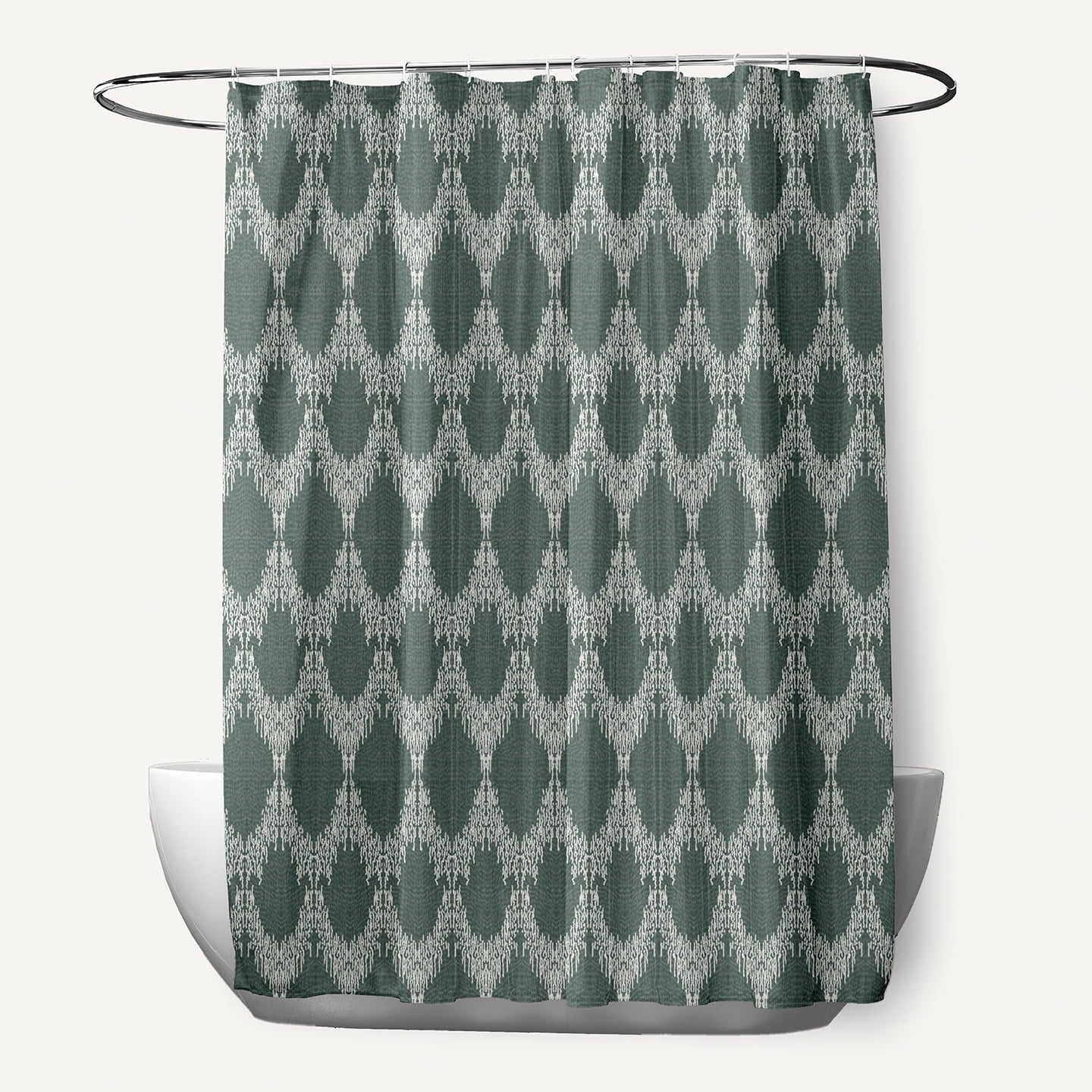 Peace 2 Geometric Print Shower Curtain