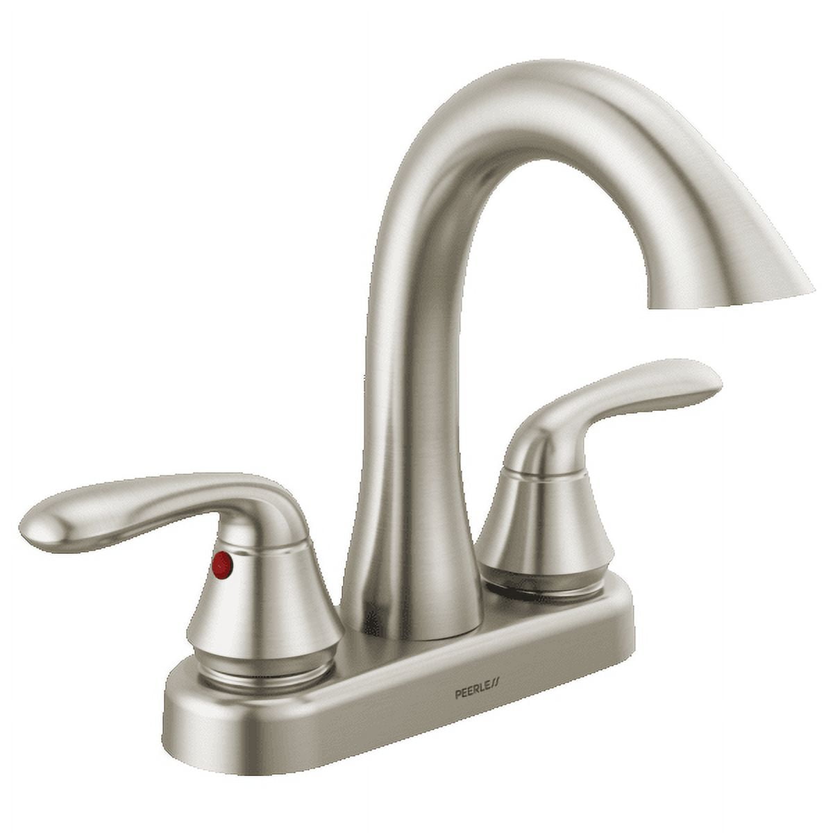 Peerless Two Handle 4"Centerset Bathroom Sink Faucet in Brushed Nickel