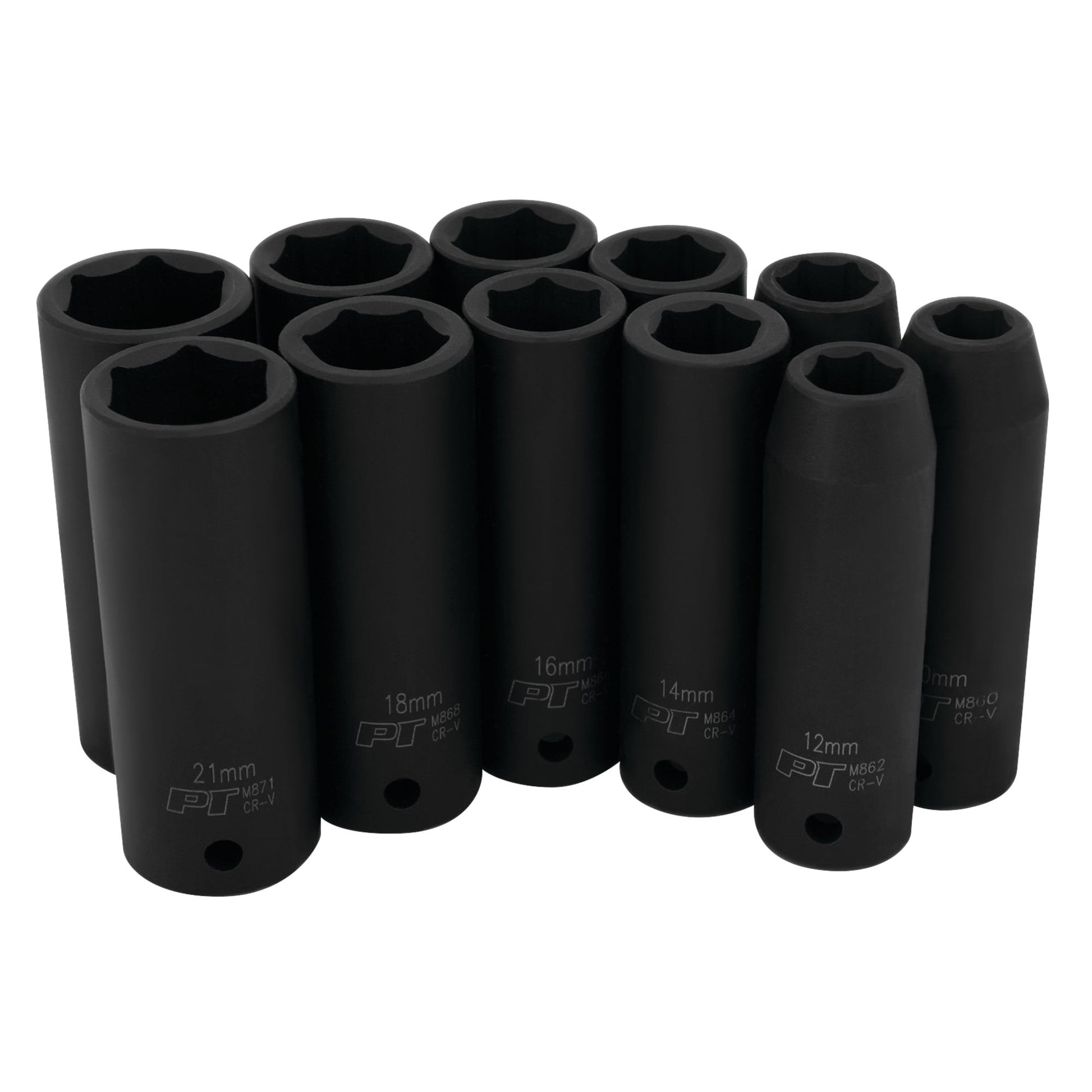 Performance Tool M591DB 11 Piece 1/2 Inch Drive MET DW Impact Skt