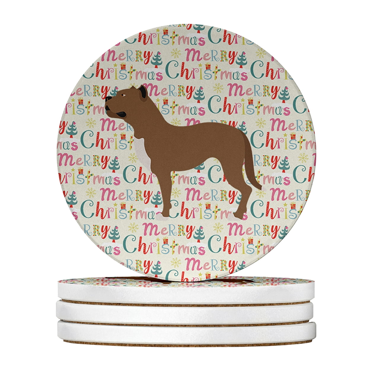 Perro de Presa Canario Large Sandstone Coasters Pack of 4 4 in x 4 in