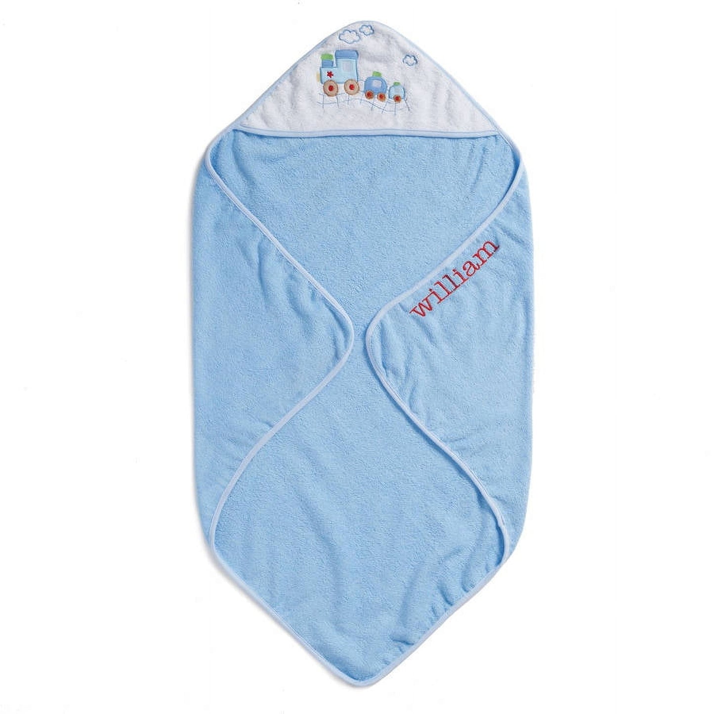 Personalized Hooded Towel with Train