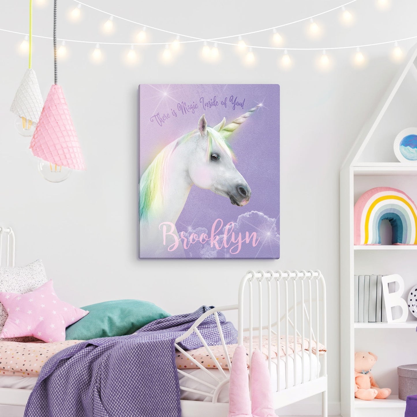 Personalized Magical Unicorn Canvas Print