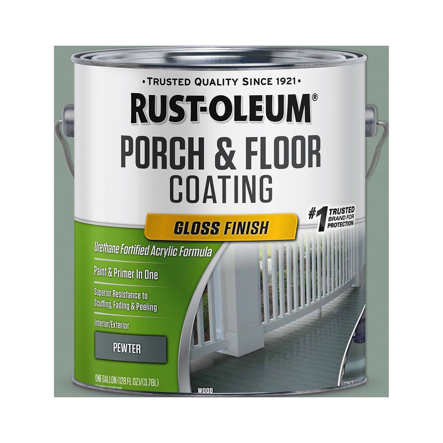 2 Pack, Pewter, Rust-Oleum Porch & Floor Coating Gloss - 320474, Gallon