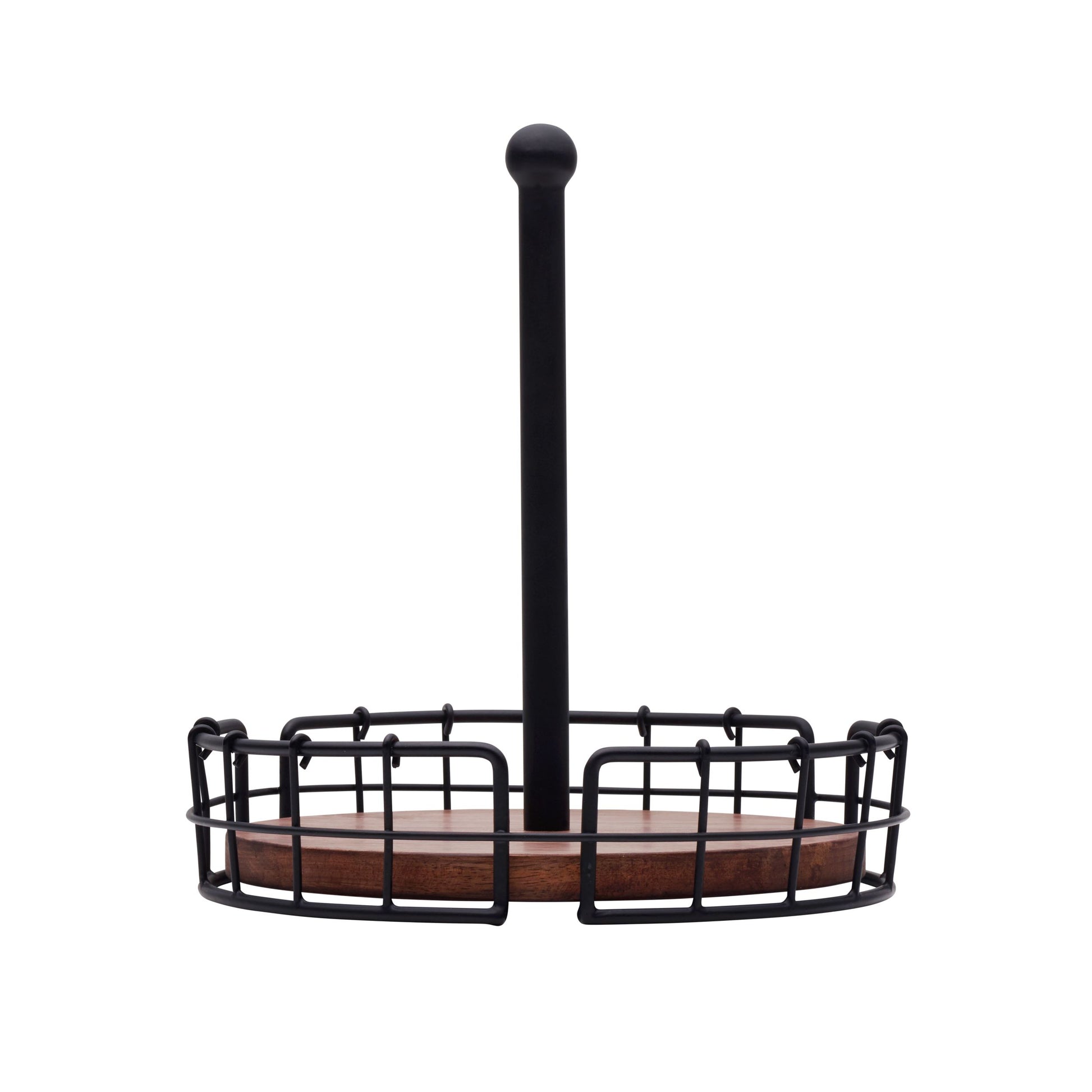 Pfaltzgraff Anvil Metal Wire Cage Condiment Table Caddy, Black