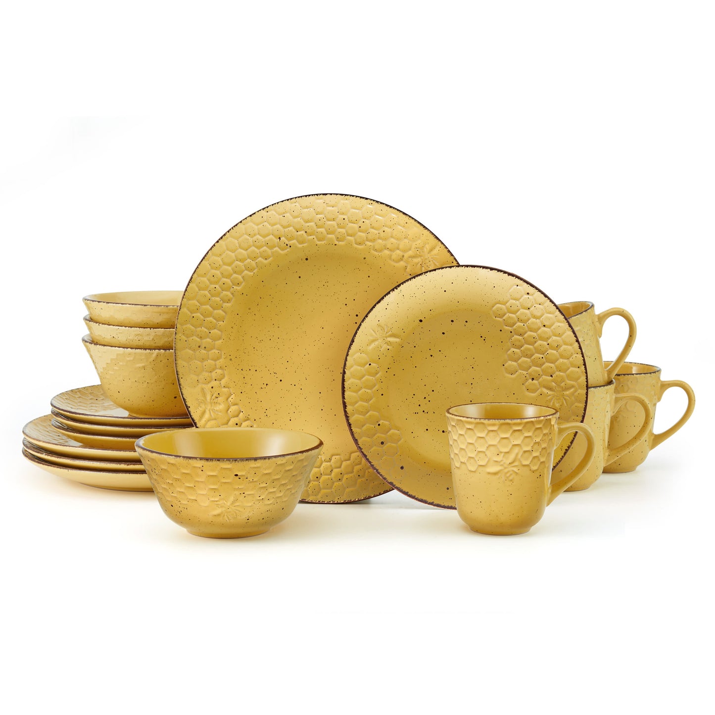 PfaltzgraffÂ® Bumblebee Yellow 16-Piece Dinnerware Round