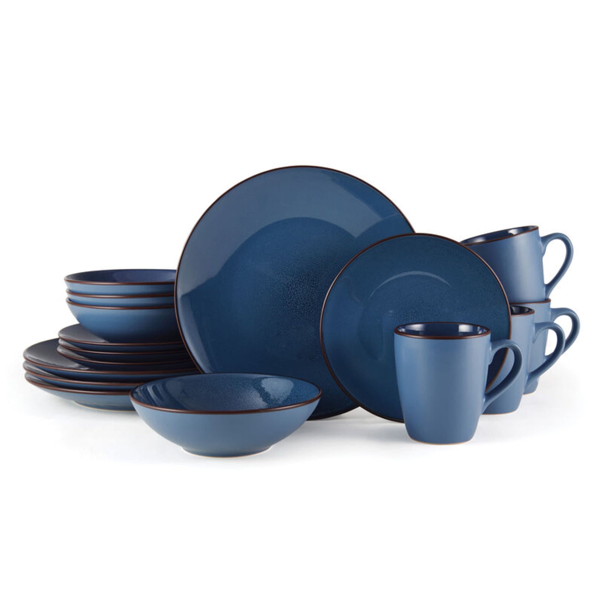 PfaltzgraffÂ® Pierce Blue 16-Piece Dinnerware Set Stoneware
