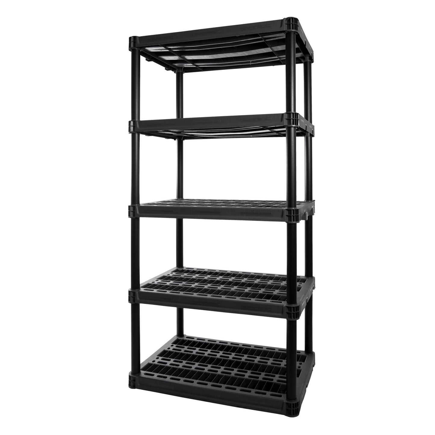 Plano Unidad de EstanterÃ­a de Almacenamiento de PlÃ¡stico Extra Resistente de 5 Repisas, 72.5â€ x 36â€ x 24â€, Capacidad de 1000 Lb
