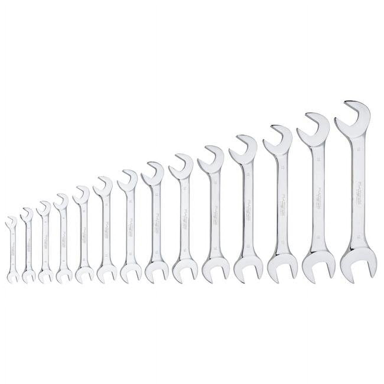 Platinum Tech 99420 14 Pc. Metric Full Polished Angle Wrench Set (15 & 60) PLT-99420