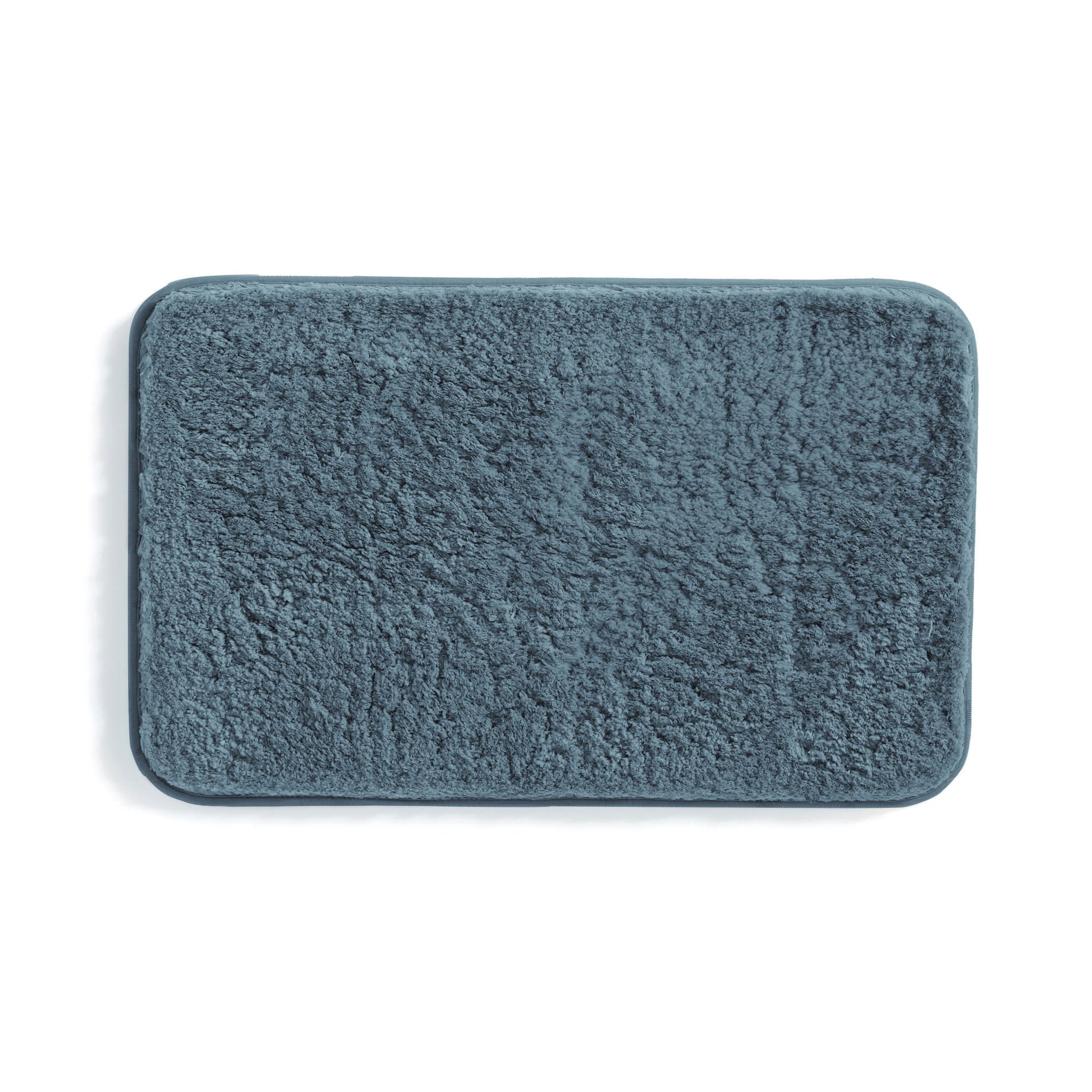 Plush Absorbent Bath Mat Rug with Anti-Skid Rubber Backing, 34 x 21, Light Blue, by Noble Linens