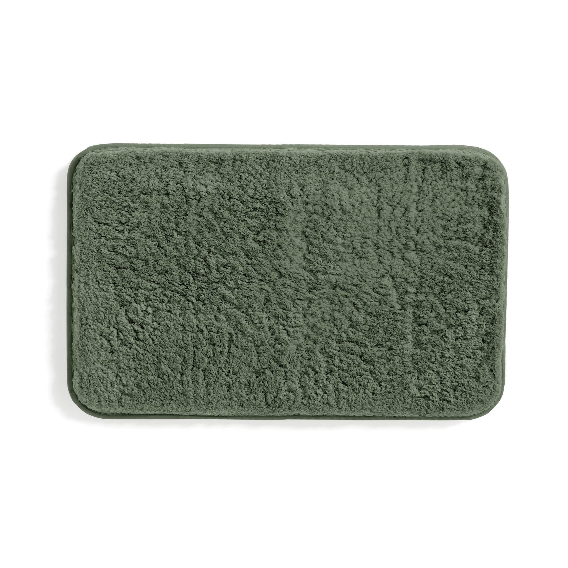 Plush Absorbent Bath Mat Rug with Anti-Skid Rubber Backing, 34 x 21, Sage, by Noble Linens