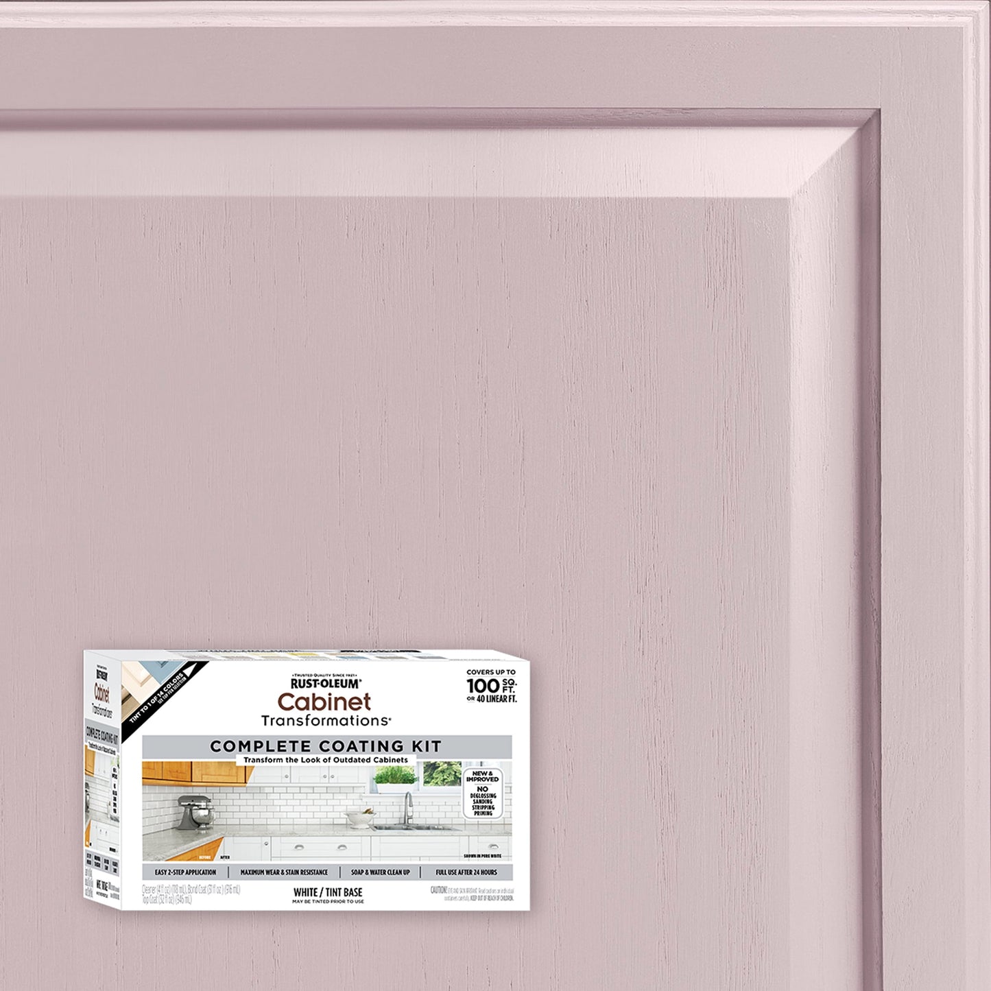 Powder Puff, Rust-Oleum Cabinet Transformations Satin Coating Kit-37467808T, Quart
