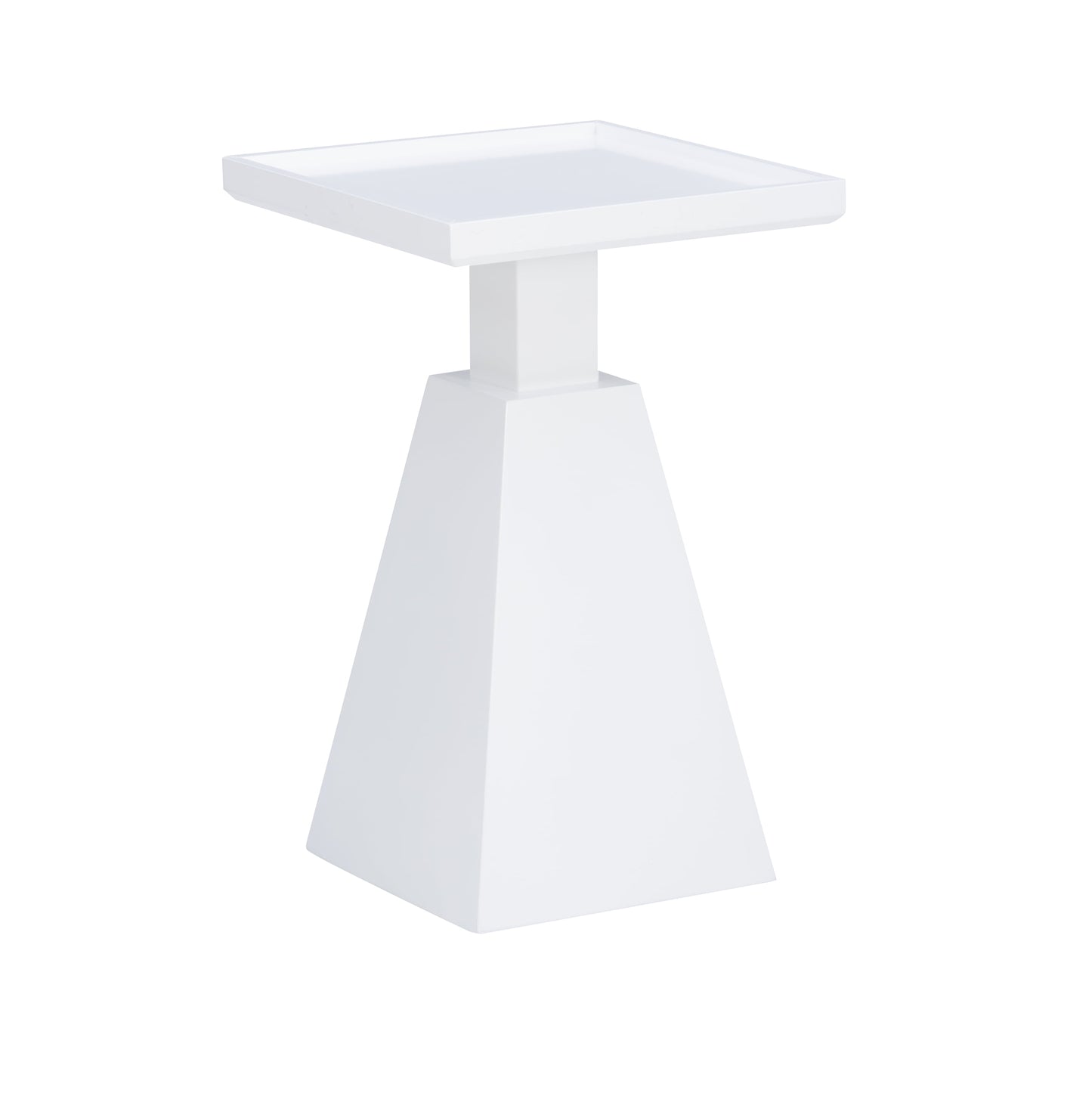Powell White Caryn Side Table, 22.5" Tall