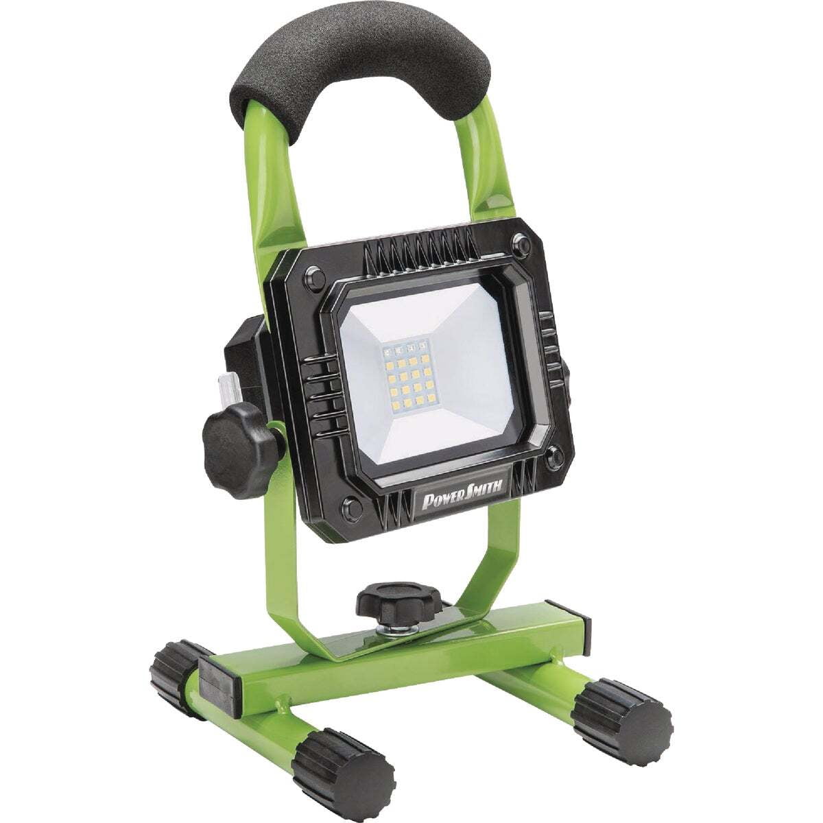 PowerSmith PWLR108S 800 Lumen Rechargeable Lithium-Ion Cordless LED Work Metal Base Stand and Emergency SOS Low and High Light Modes