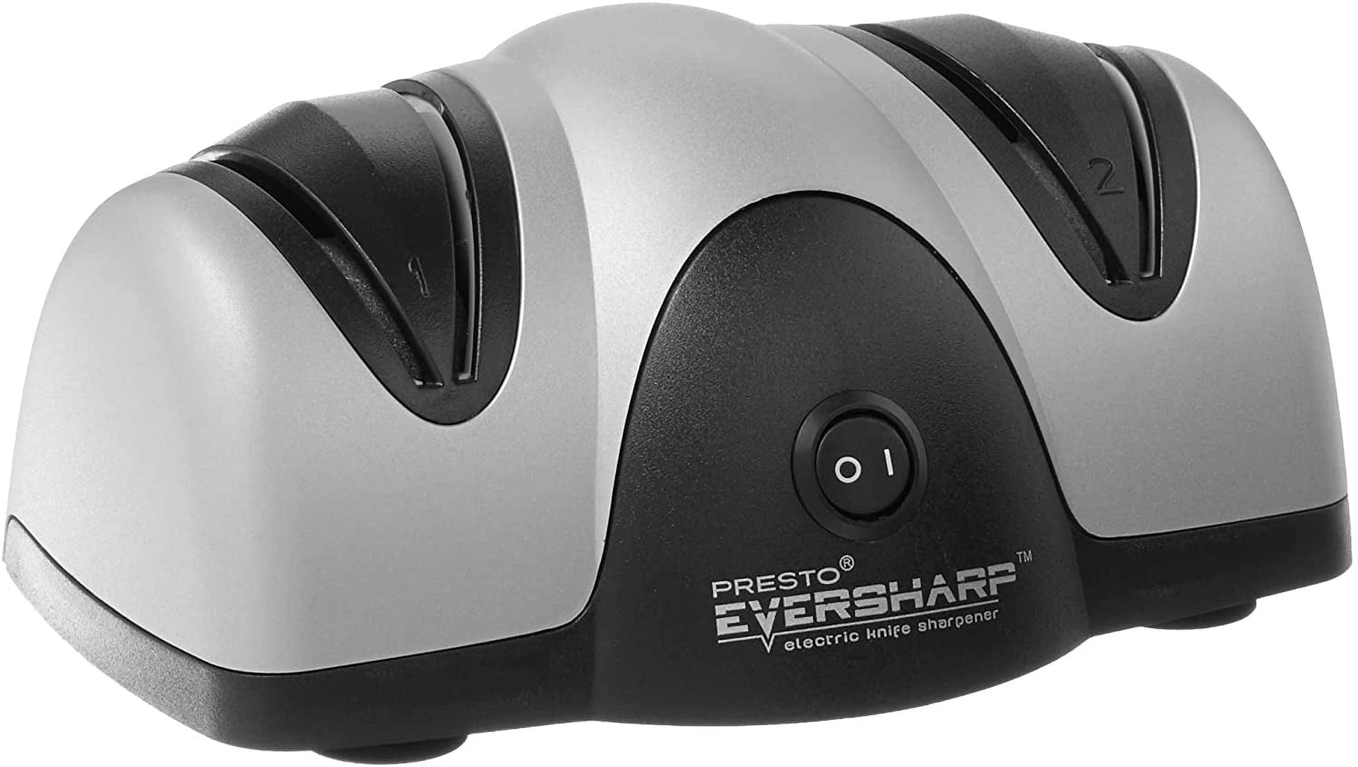 Presto EverSharp Electric Knife Sharpener, 2-Stage System, Silver/Black