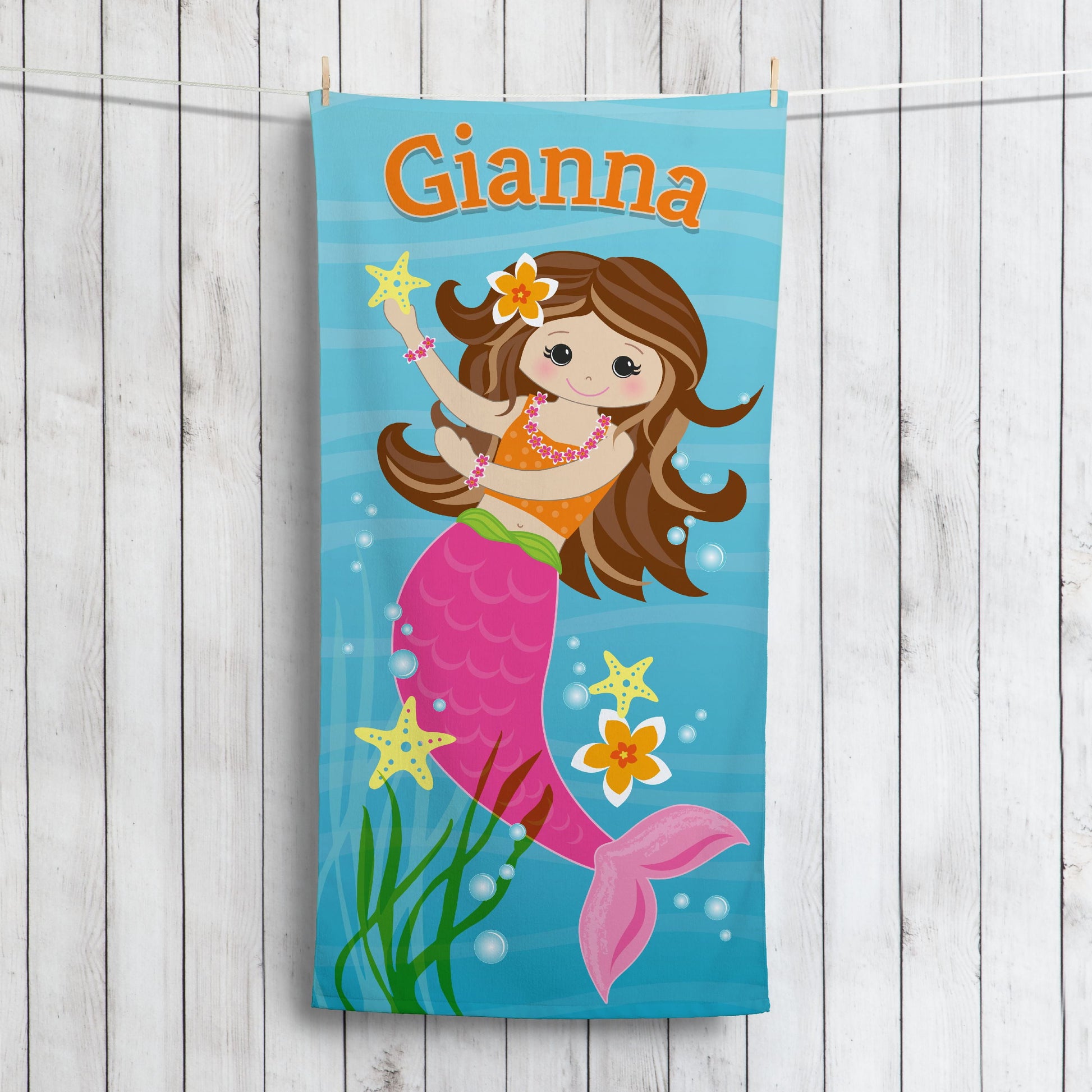 Pretty Mermaid Plush Beach Towel