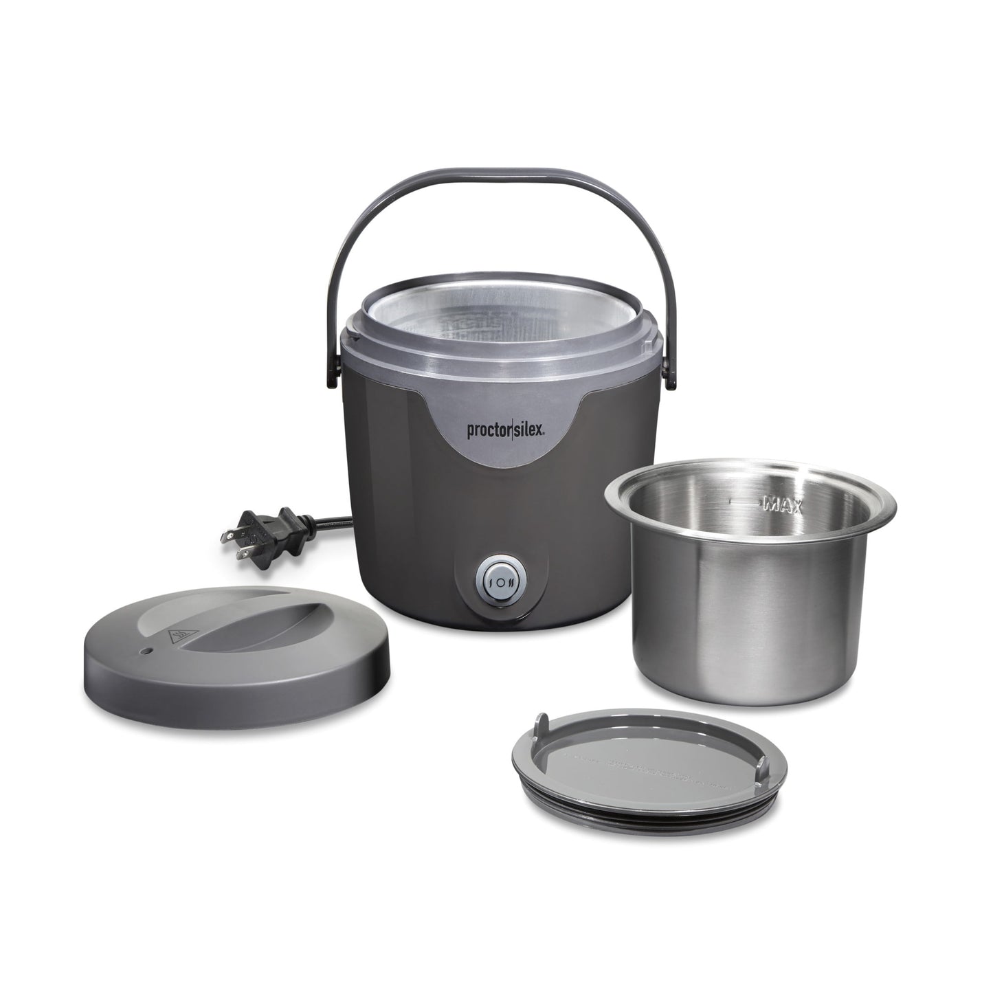 Proctor Silex Portable Electric Lunch Box Food Heater and 20 oz Meal Warmer with Built-In Handle, Black