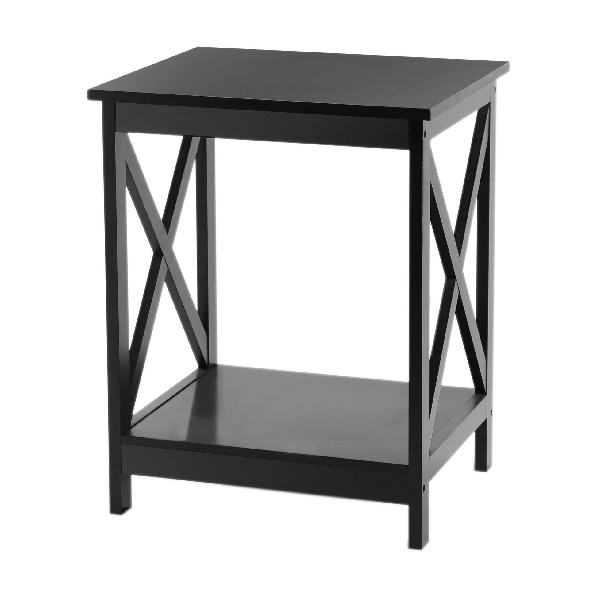 Proman Products Univo End Table, Matt Black Finish, 19" W x 15.75" D x 23.75" H