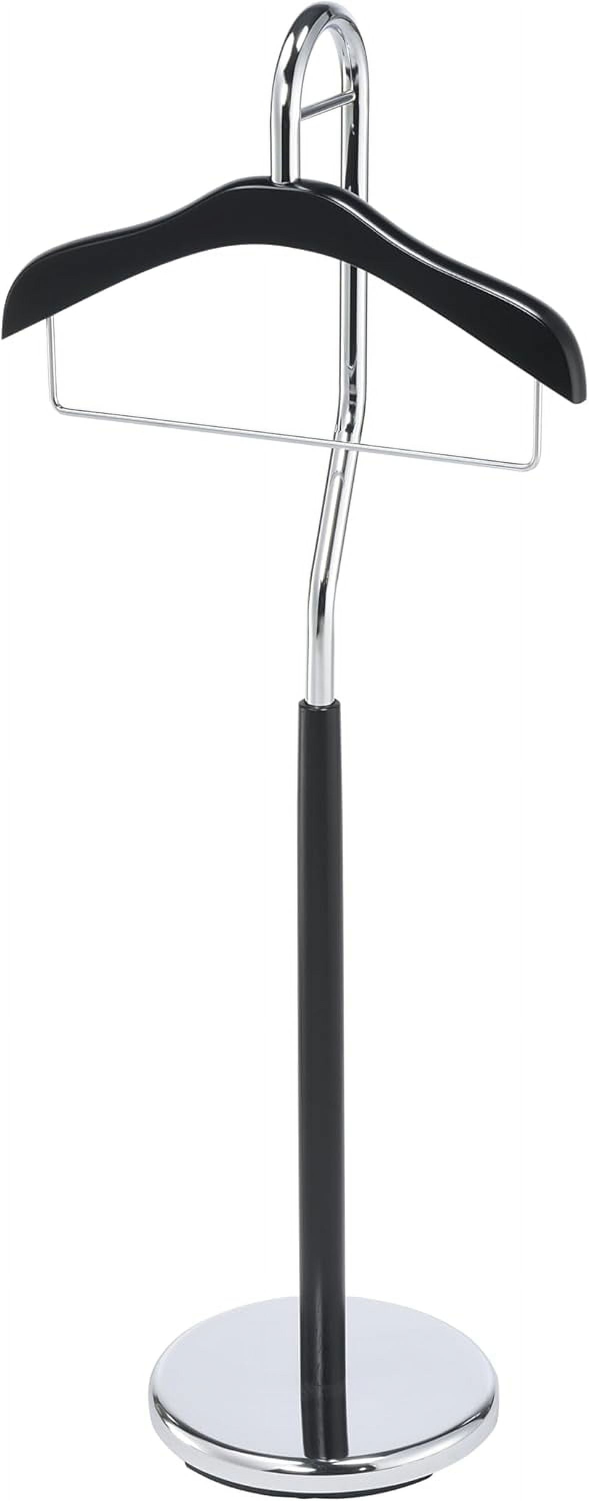 Proman Proudcts Amber Valet Stand Coat Rack Organizer with Hanger, Trouser Bar, White