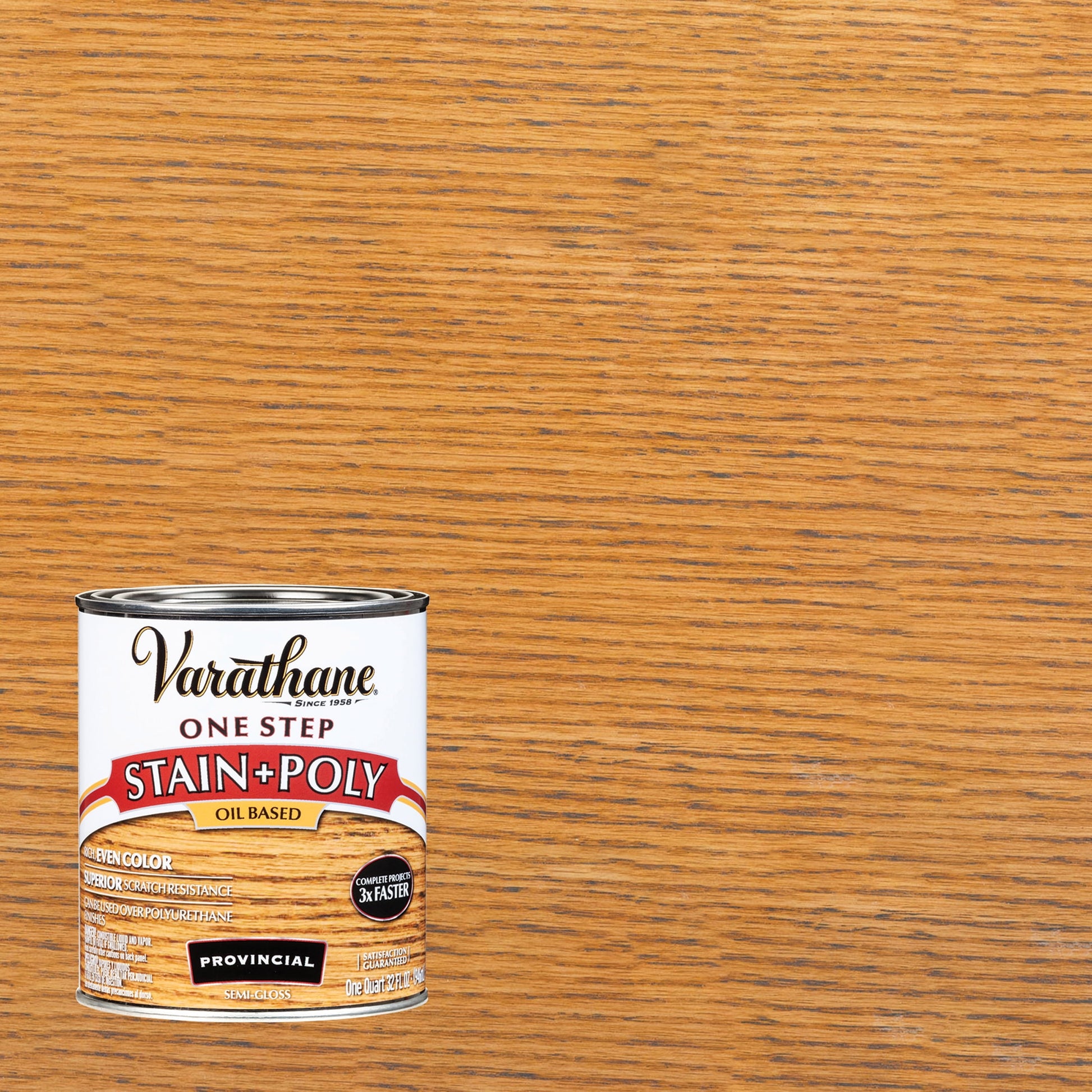 2 Pack, Provincial, Varathane Stain + Polyurethane Oil-Based, Semi-Gloss -225245H, Quart