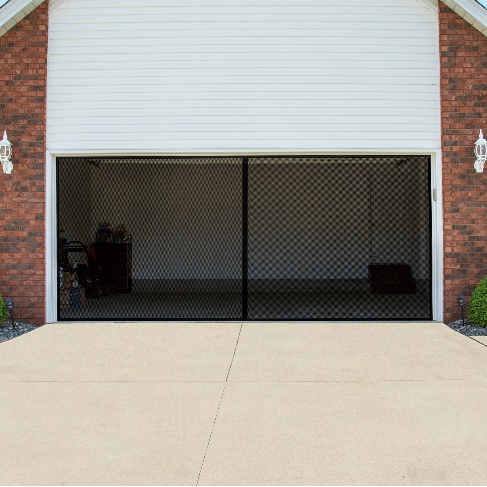 Pure Garden Garage Screen Door with Mesh Mosquito Net, 2-Car Garages