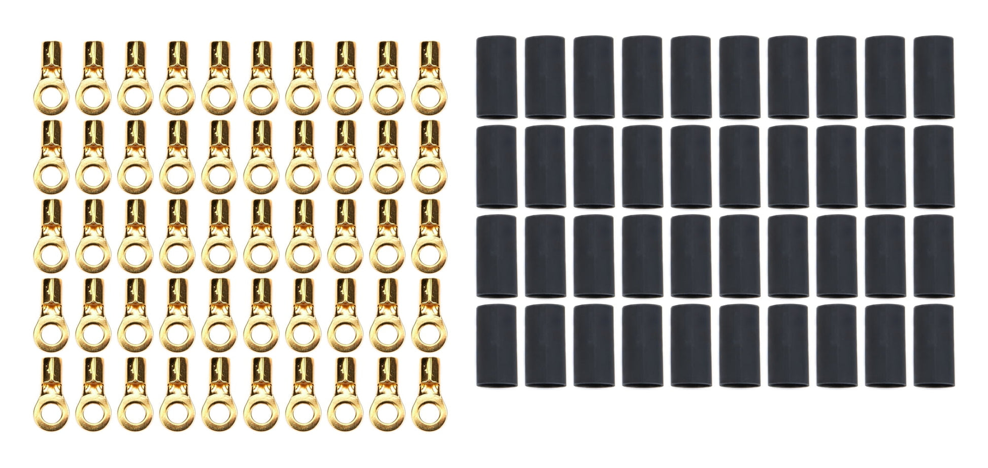 QUICKCAR RACING PRODUCTS Ring Terminal 1/4in 8 Ga w/Heat Shrink 50pk partNumber: 57-481-50