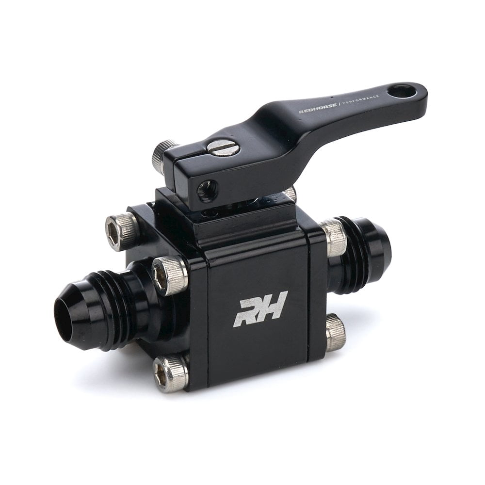 REDHORSE PERFORMANCE Inline Shut Off Valve 6AN Male Inlet/Outlet