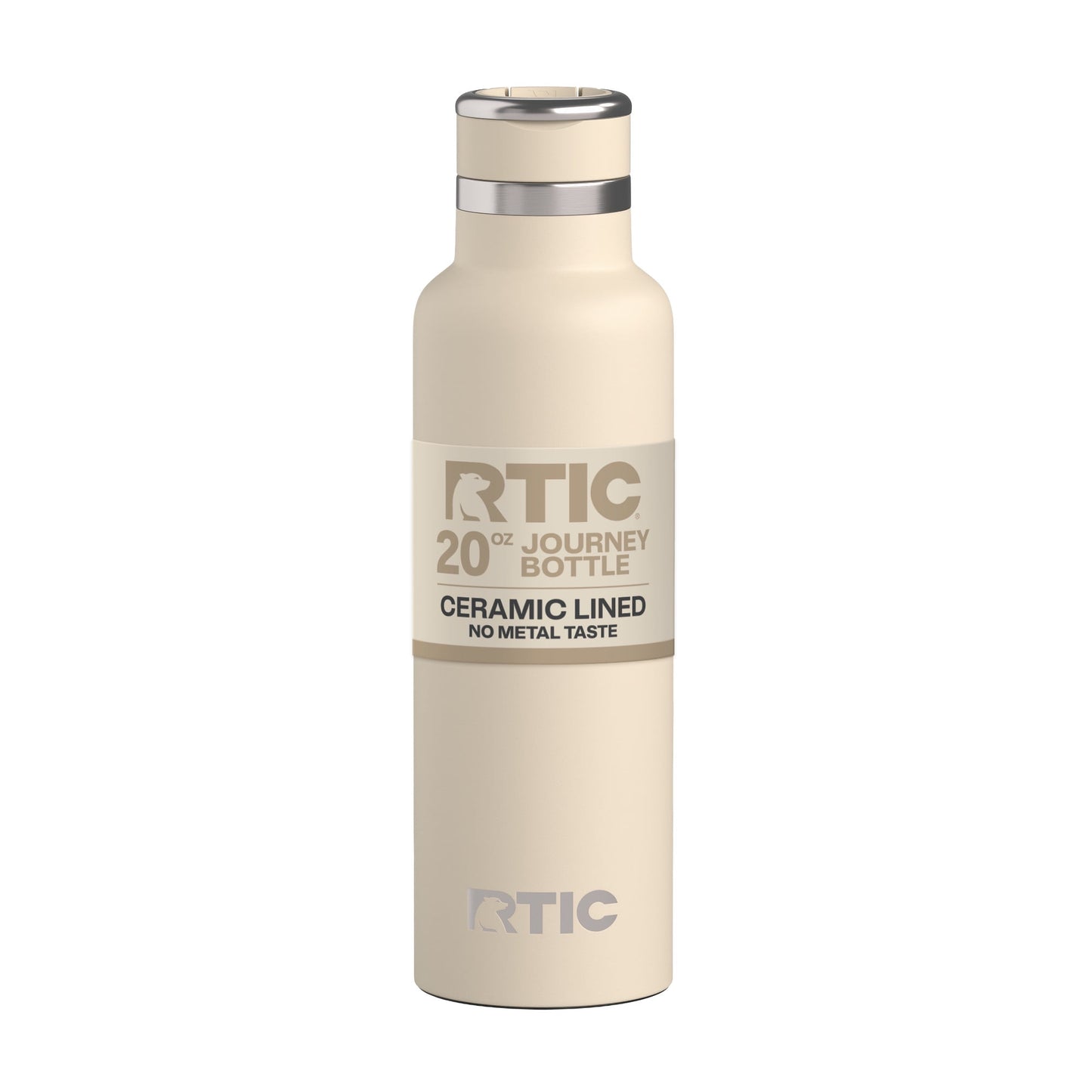 RTIC 20 oz Ceramic Lined Insulated Journey Water Bottle, Leak-Proof Lid, Beach