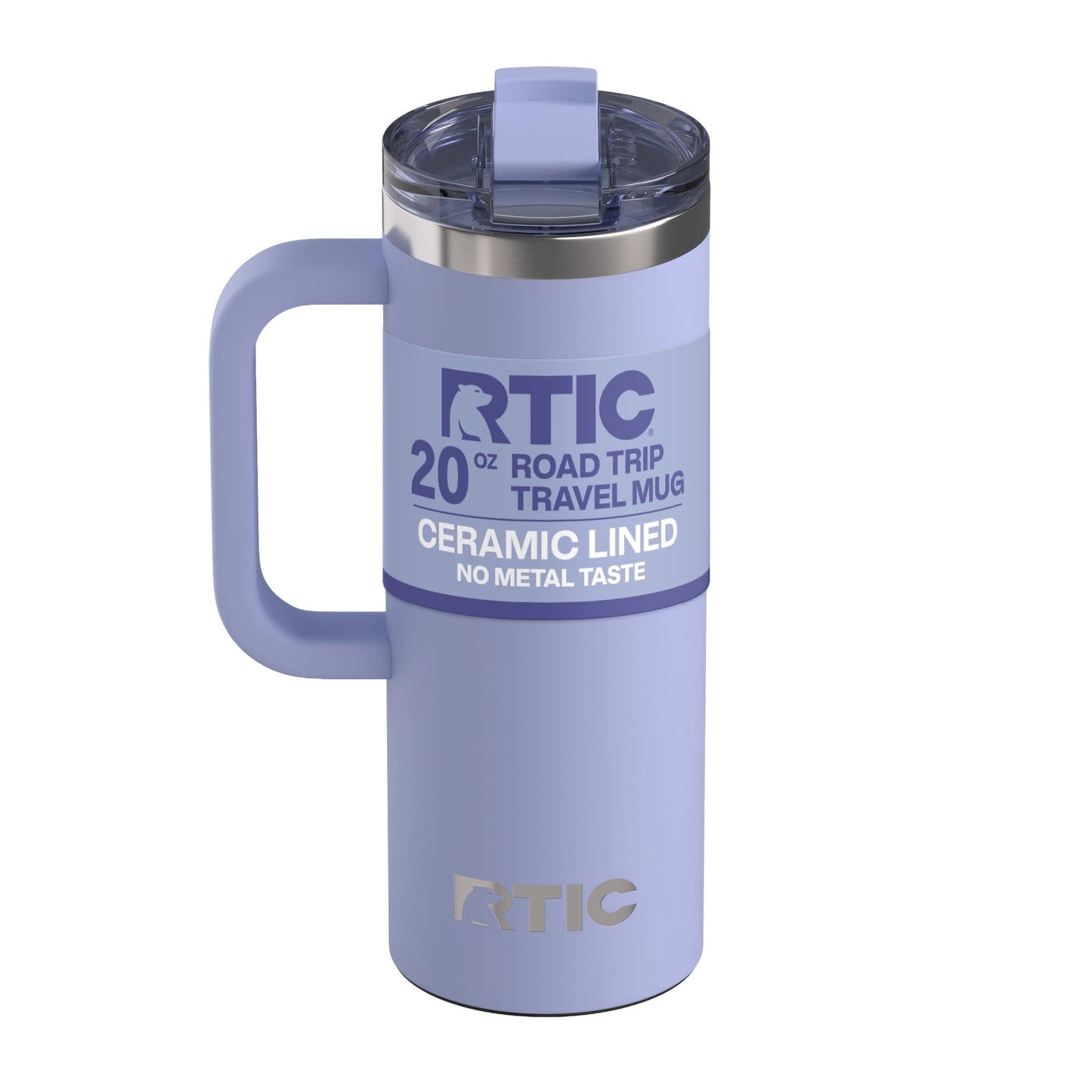 RTIC 20 oz Ceramic Lined Insulated Road Trip Travel Mug with Leak-Resistant Lid, Periwinkle