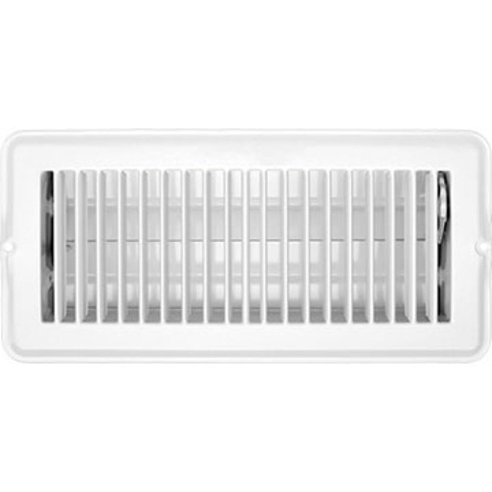 RV Designer H876 Metal Dampered Vent Register - 4" x 10", White