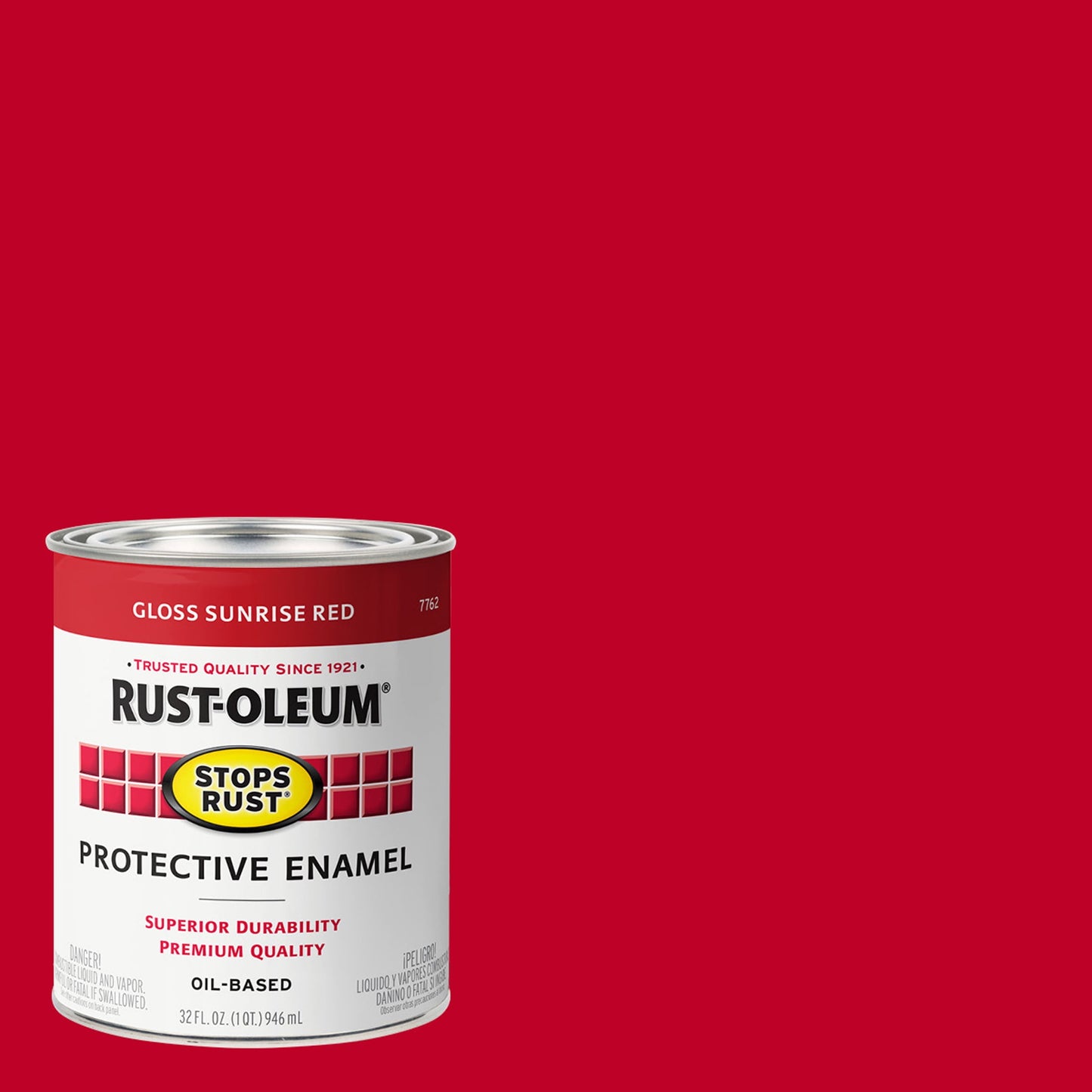 2 Pack, Regal Red, Rust-Oleum Stops Rust Gloss Protective Enamel- 7765502, Quart