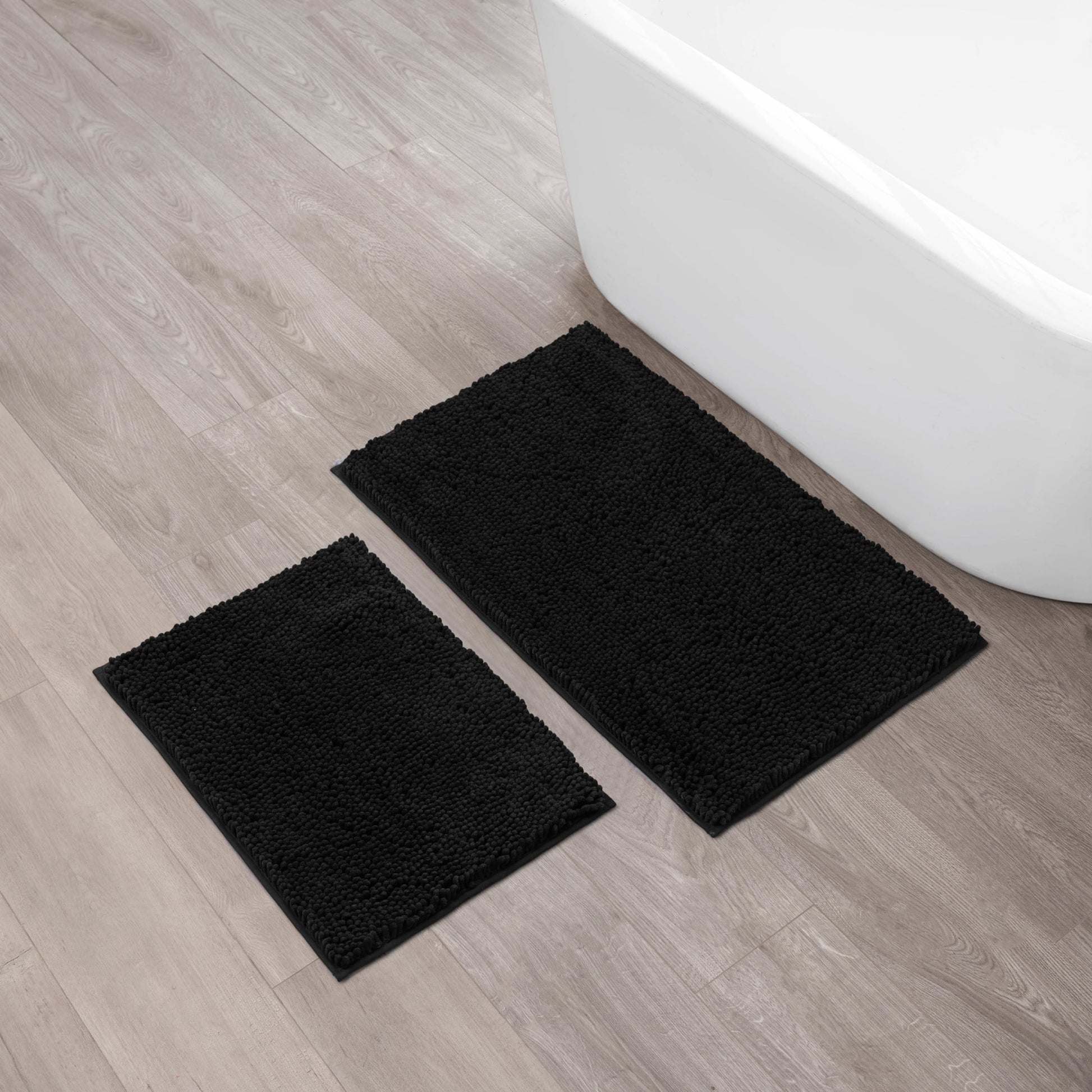 Resort Collection Chenille Plush Loop Bath Mats, 2-Piece Set
