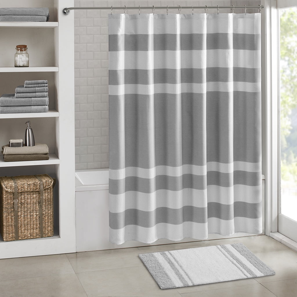 Reversible Bath Rug 24x72 Casual Stripes Highly Absorbent Luxury Soft Medium Pile OEKO TEX Certified Machine Washable Bathroom Rug